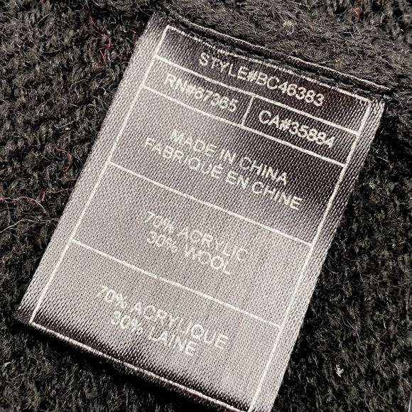 BB Dakota Cardigan Sweater S Black Red Aztec Wool Knit - Picture 6 of 12